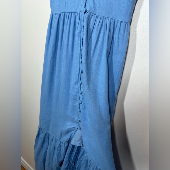 Abercrombie & Fitch Blue Line Blend Button Through Maxi Dress XS - Picture 4 of 9